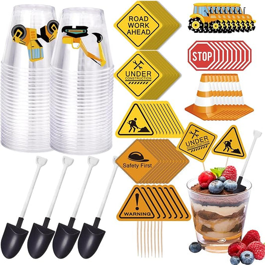 200Pcs Construction Party Supplies 50 Plastic Shovel Shape Novelty