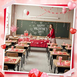 175 Pcs Valentines Party Supplies Set for 25 Guests Red Heart Paper