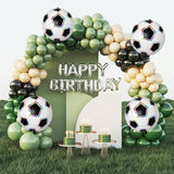 6 Pcs Soccer Balloons, 22 Inch Large Soccer Foil Balloon, 4D Colorful