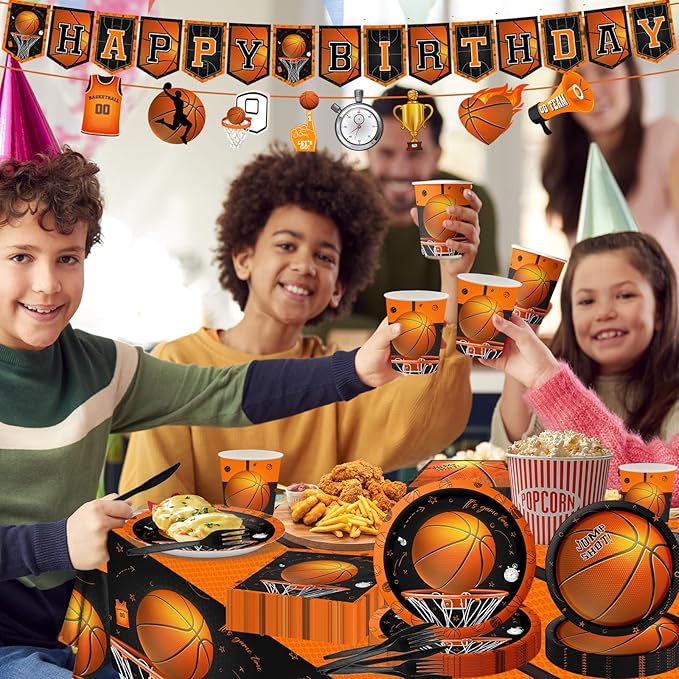 Basketball Party Supplies 142Pcs Basketball Sports Theme Birthday
