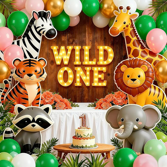7 Pcs Wild One Birthday Party Decorations Wild One Neon Light Sign