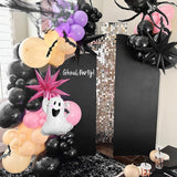 Pastel Halloween Balloon Arch Kit Purple Pink Orange Black Balloons