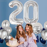 Giant, 40 Inch Silver Number 0 Balloon - Mylar 0 Number Balloon |