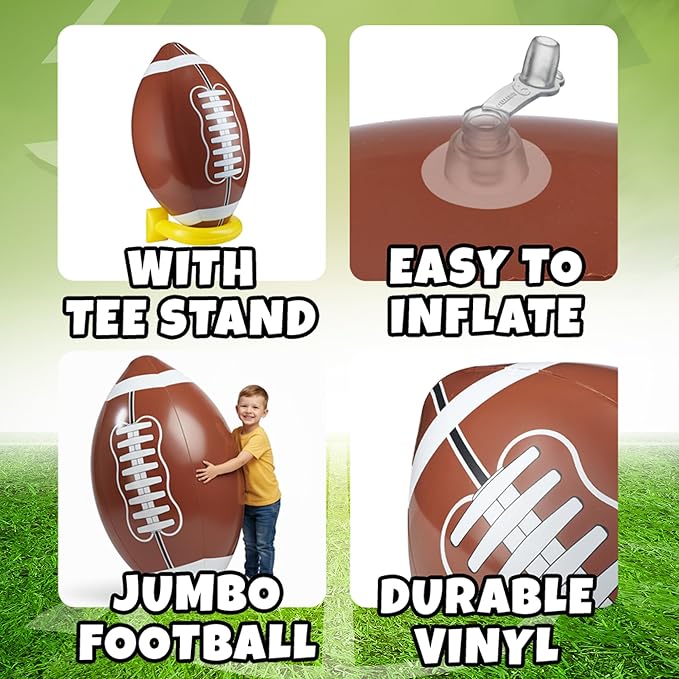 36 Jumbo Football Party Decorations With Tee Big Giant Size Blow Up
