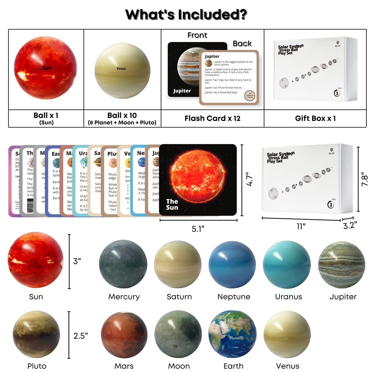 Planets for Kids Solar System Toys 3-5, Solar System for Kids, Space