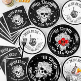 96pcs Bride or Die Bachelorette Party Plates and Napkins Till Death