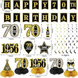 70th Birthday Decorations for Men Women 21pcs the Year 1956 Banner