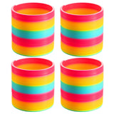 Jumbo Rainbow Spring Coil Toy - (4-Pack) 6" Plastic Giant Spring Coil