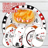 96 Pcs Casino Party Decorations Lucky In Love Plates and Napkins