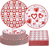 200Pcs Valentine's Day Decorations Happy Valentine Plates