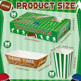 108 Pcs 36 Sets Football Movie Night Snack Trays Popcorn Boxes