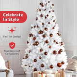 Prextex 36-Pieces Red Christmas Ornaments Set - Shatterproof, Festive