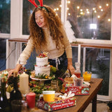 48 Pcs Christmas Party Supplies Movie Night Paper Snack Trays Xmas