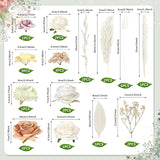 33 PCS Boho Cake Topper Decorations Vintage Artificial Rose Flowers