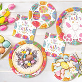 Happy Easter Plates and Napkins, 72PCS Colorful Easter Party