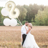 KatchOn, Giant Cream White Number 8 Balloon - 40 Inch | 8th Birthday