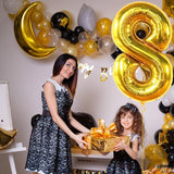 KatchOn, Giant Gold Number 8 Balloon - 40 Inch | Golden 8 Balloon for
