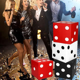 6pcs Large Dice Favor Boxes 11x11x11 Inch Casino Theme Party