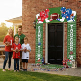 3 Pcs Football Party Decorations Porch Sign Banner Football Welcome