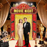 Movie Night Porch Banner Movie Themed Party Decorations Gold Foil