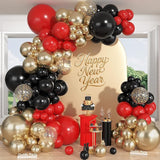 Ouddy Party 149Pcs Red Black Gold Balloon Arch Garland Kit Different