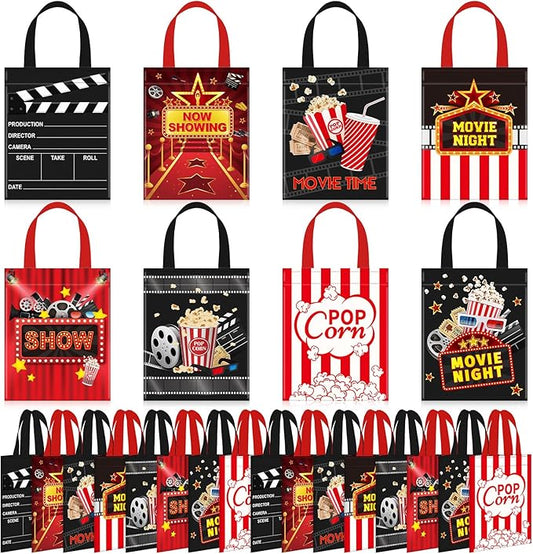 32 Pcs Movie Night Party Favor Bags Movie Theater Non Woven Treat