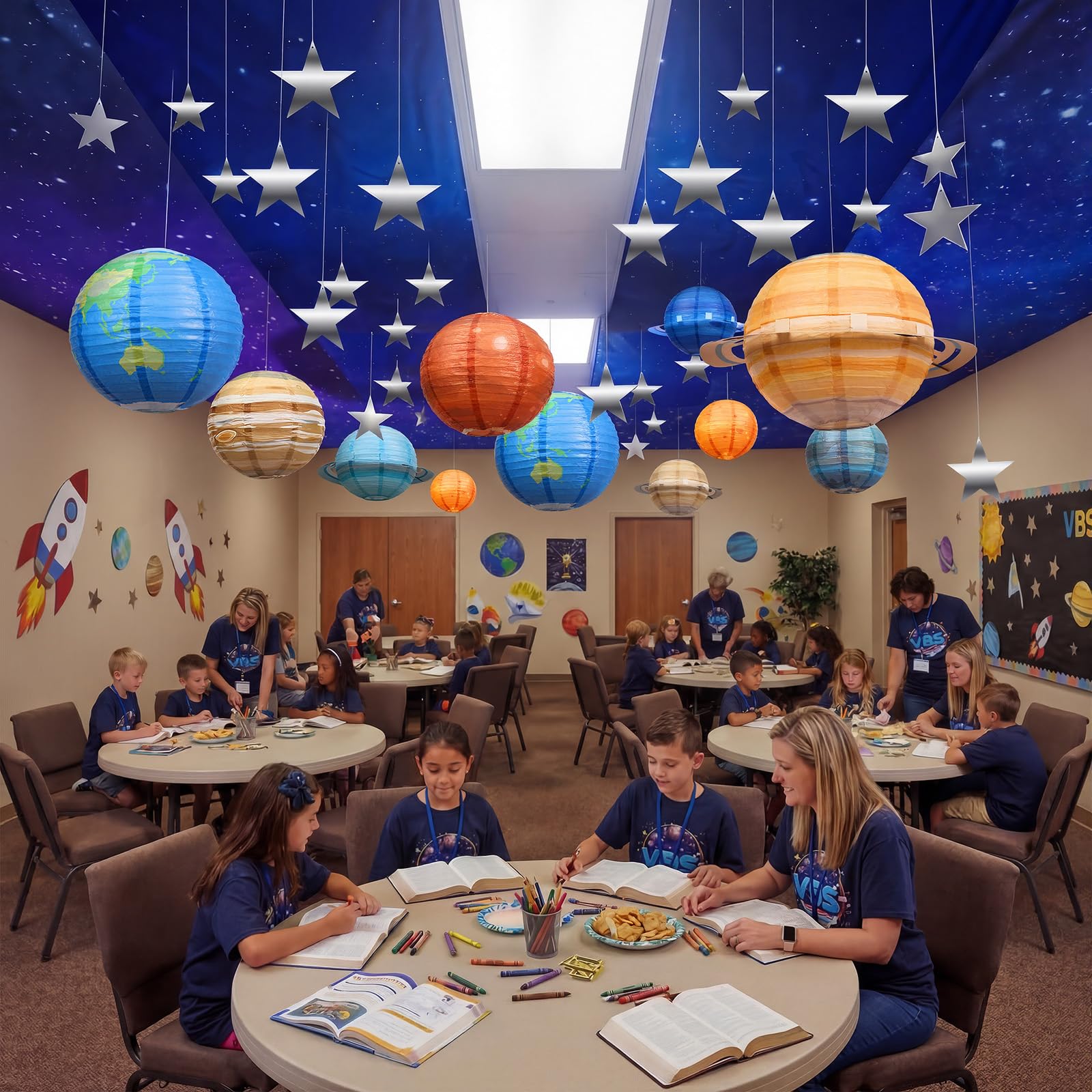 45 Pcs Space Classroom Decorations for Back to School