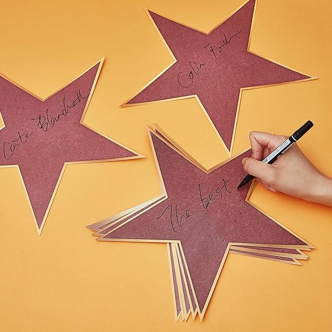 24 Pieces Movie Star Cutouts Star Cardboard Movie Night Star Paper