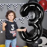 KatchOn Giant Number 3 Balloon - 40 Inch | Number 3 Race Car Balloon