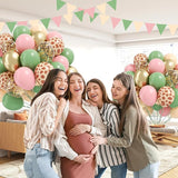 60pcs Safari Balloons 12inch, Sage Green Pink Nude Metallic Gold