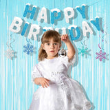 BRAVESHINE Fringe Curtains Backdrop - 2Pcs Pastel Blue Party