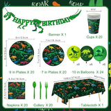 166 PCS Dinosaur Birthday Decorations Dinosaur Party Supplies