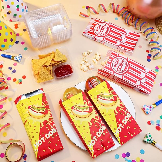 150 Pcs Concession Stand Supplies Movie Night Snack Trays Carnival