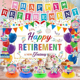 20pcs Retirement Party Decorations for Women Men Colorful Happy
