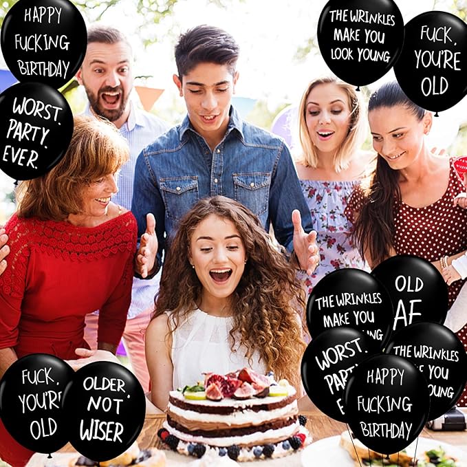 Holy Shit You're Old Banner Funny Abusive Old Age Birthday Party