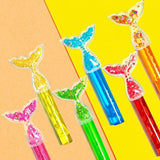 Mermaid Party Favors 24Pcs Glitter Mermaid Tail Bubble Wands for