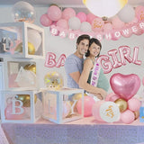 Baby Shower Decoration For Girl Pink Gold Balloons And It's A Girl