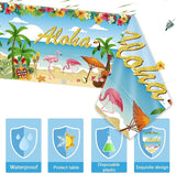 Tevxj 3 Pieces Tropical Luau Party Tablecovers Hawaiian Beach Theme
