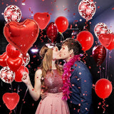 Red Heart Balloons Valentines Day Balloons 18 Inch Heart Shaped