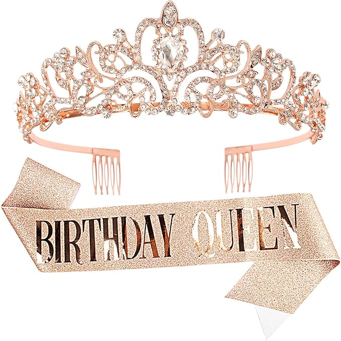 Velscrun Birthday Queen Tiaras Crown for Women, Girls Princess Crowns