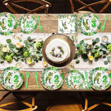 206 Pcs Dinosaur 2nd Birthday Party Supplies Green Dino Two Rex
