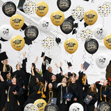 75 Pack Graduation Party Decorations Balloons Set - 12 Inch Black