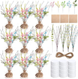 12 Set Easter Egg Tree Decor DIY Easter Table Decoration 12'' Pastel