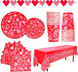 Valentine's Day Party Supplies Hot Heart Love Disposable Paper