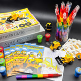 72 Pcs Construction Party Favors Truck Car Coloring Books with