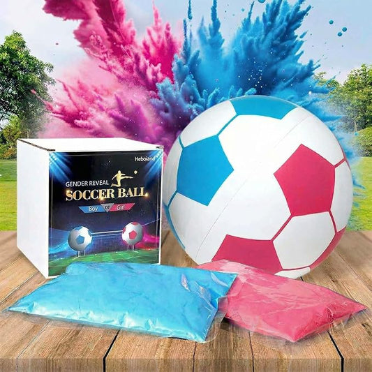 Gender Reveal Soccer Ball with Powder Revelacion de Sexo de Bebe 2