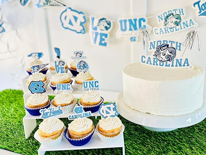UNC Party Supplies for Football, Birthday Gift, Graduation Party