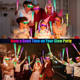 OLUPP 148 PCS Glow in the Dark Party Supplies, 16 Fiber Optic Wands,