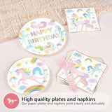 96Pcs Magical Pastel Unicorn Birthday Party Decorations 350 GSM