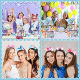 16 Pieces Mermaid Headbands Bulk Felt Under the Sea Hair Accessories